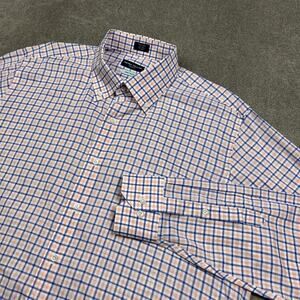 Peter Millar Shirt Mens XL Button Down Long Sleeve Summer Chambray Lightweight